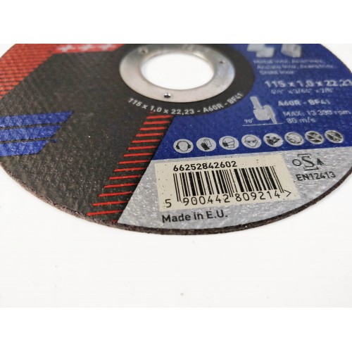 A60R BF41 Norton Cutting Disc 115mm x 1mm x 2223mm The Polishing Shop