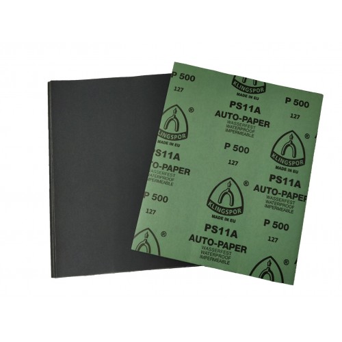Papier Abrasif Humide Klingspor PS8A - Lot De 50 Feuilles 230 X 280 Mm - Grain 1000 Imperméable