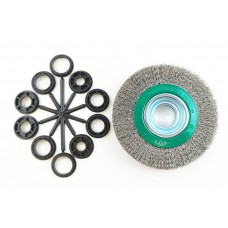 Stainless Steel Wire Wheel 150mm x 25mm with reducer plates