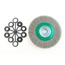 Stainless Steel Wire Wheel 200mm x 25mm with reducer plates